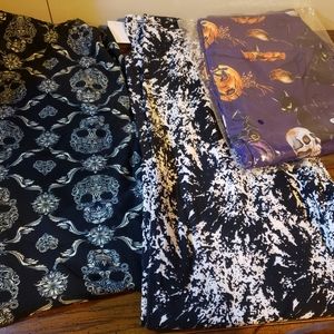 Leggings halloween/skulls black white